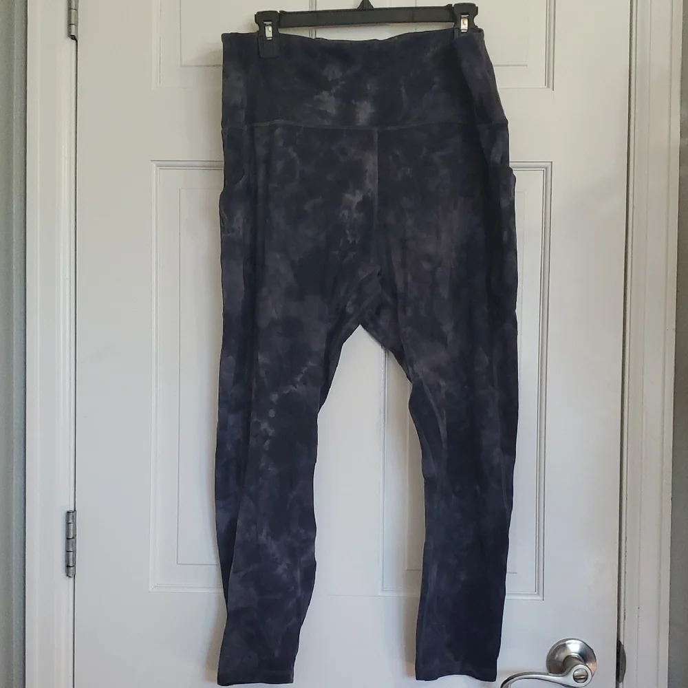 NWOT Lululemon Align HR 25in W/pockets Sz 20 Diamond Dye Black/Grey Leggings